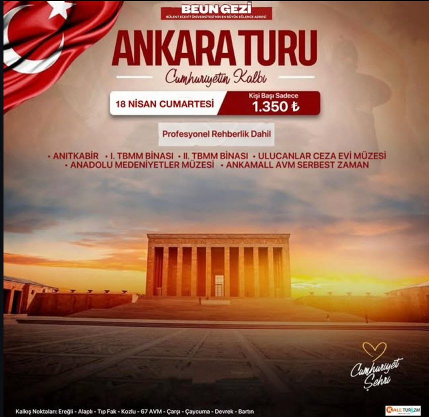 GÜNÜBİRLİK ANKARA TURU / ZONGULDAK ÇIKIŞLI